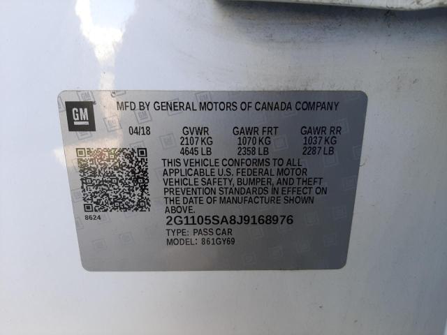 Photo 10 from auction – 2018 CHEVROLET IMPALA LT with VIN 2G1105SA8J9168976