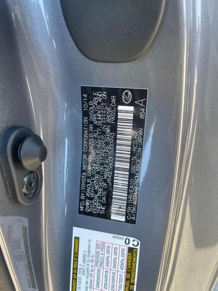 Photo 10 from auction – 2015 LEXUS RC 350 with VIN JTHSE5BC0F5000993