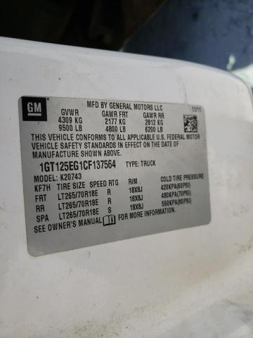 Photo 10 from auction – 2012 GMC SIERRA K25 with VIN 1GT125EG1CF137564