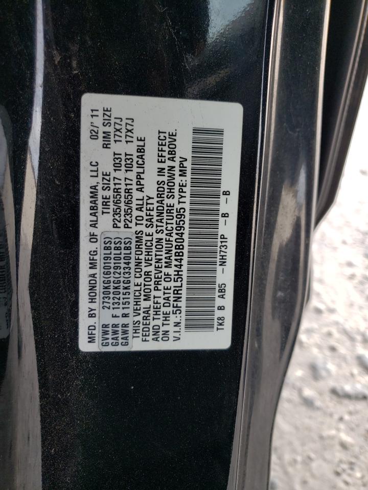 Photo 10 from auction – 2011 HONDA ODYSSEY EX with VIN 5FNRL5H44BB049595