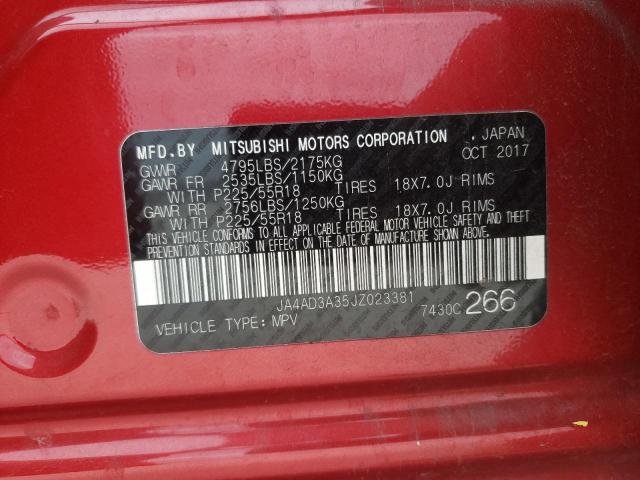 Photo 10 from auction – 2018 MITSUBISHI OUTLANDER with VIN JA4AD3A35JZ023381