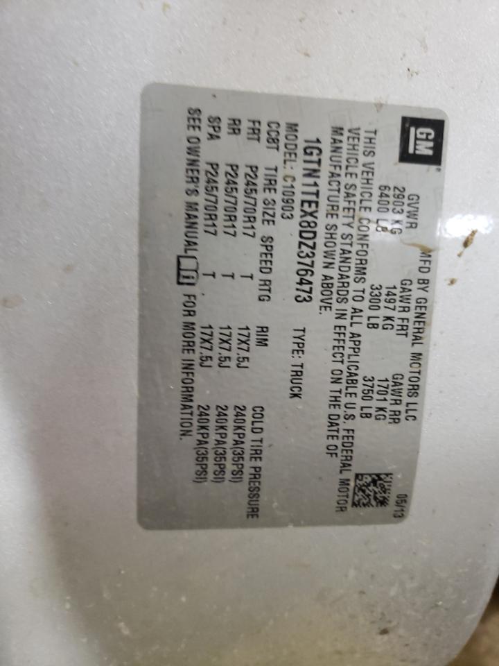 Photo 10 from auction – 2013 GMC SIERRA C15 with VIN 1GTN1TEX8DZ376473