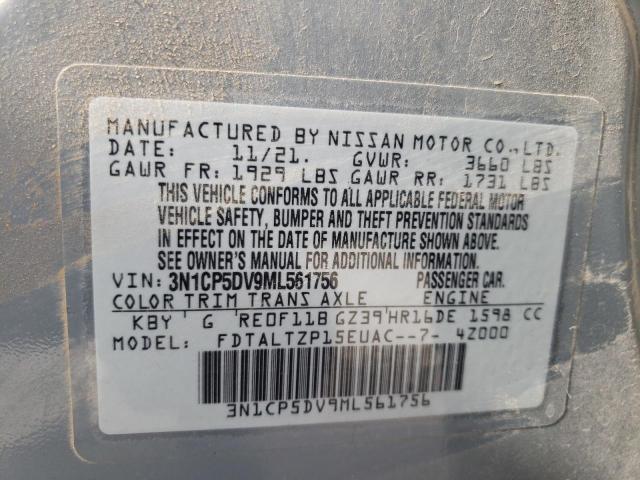 Photo 10 from auction – 2021 NISSAN KICKS SR with VIN 3N1CP5DV9ML561756