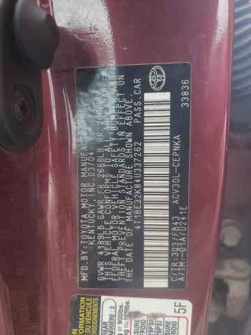 TOYOTA CAMRY LE 2004 with VIN 4T1BE32K84U337262 - Photo from auction