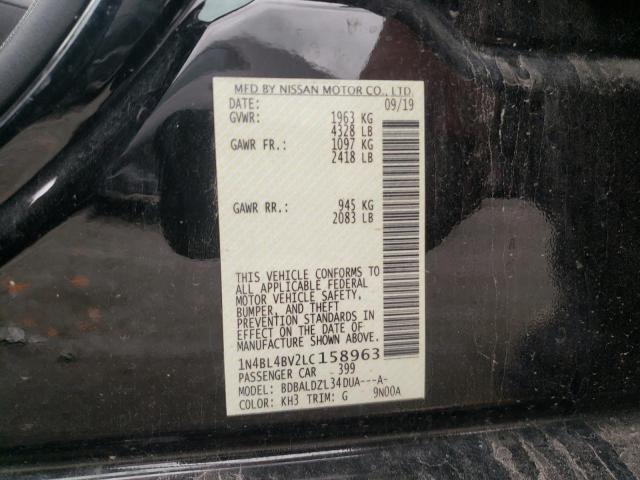 Photo 10 from auction – 2020 NISSAN ALTIMA S with VIN 1N4BL4BV2LC158963