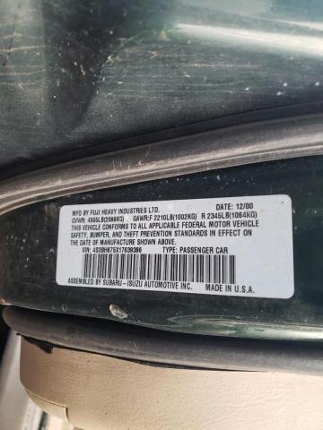 Photo 10 from auction – 2001 SUBARU LEGACY OUT with VIN 4S3BH675X17639386