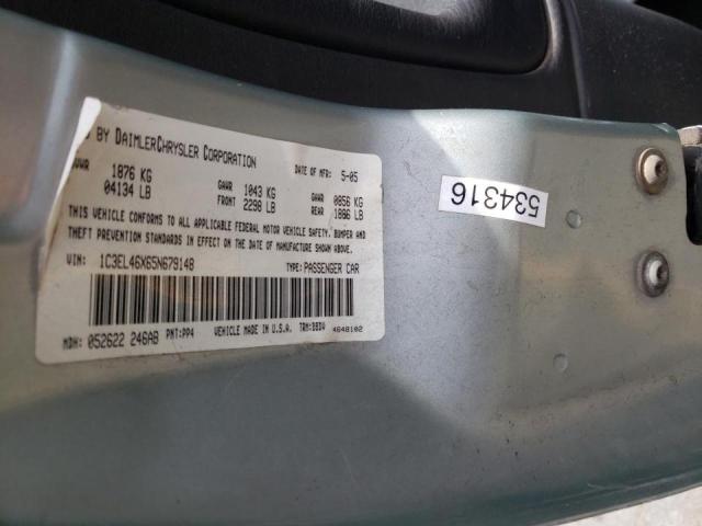 Photo 10 from auction – 2005 CHRYSLER SEBRING with VIN 1C3EL46X65N679148