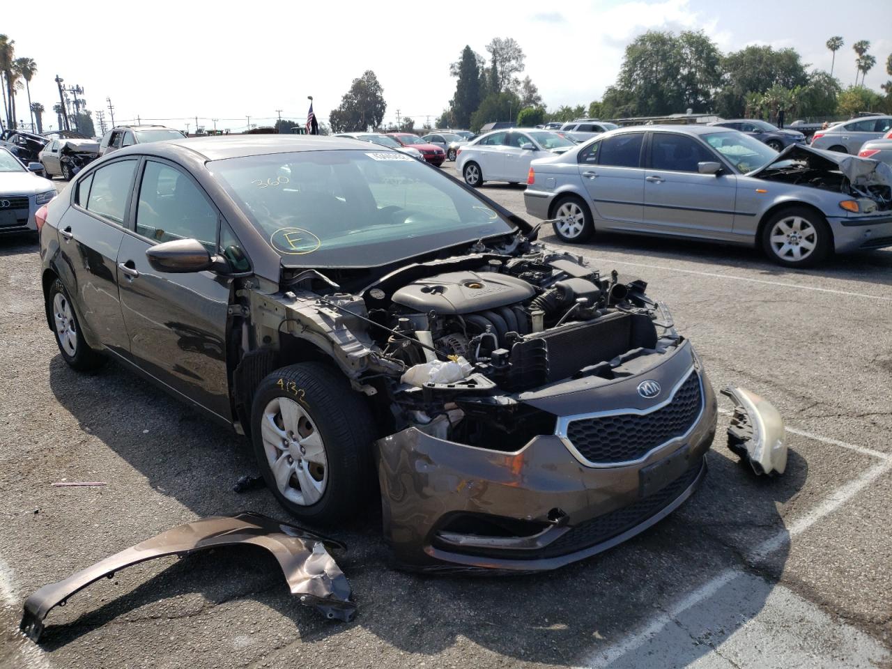 KIA FORTE LX 2014 with VIN KNAFK4A67E5055762 - Photo from auction