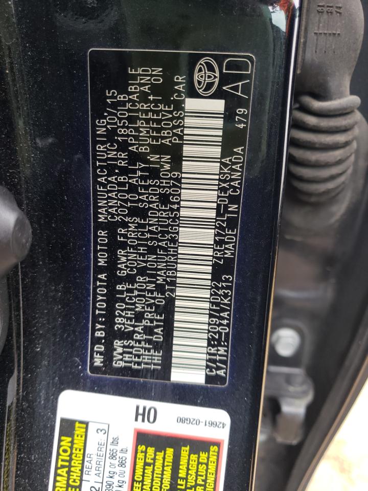 Photo 10 from auction – 2016 TOYOTA COROLLA L with VIN 2T1BURHE3GC546079