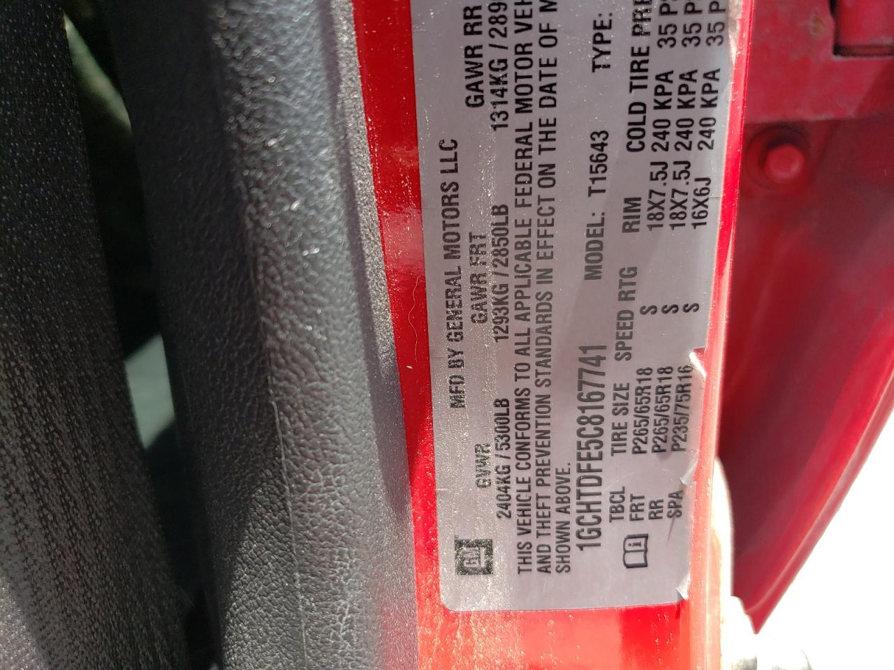 Photo 10 from auction – 2012 CHEVROLET COLORADO L with VIN 1GCHTDFE5C8167741