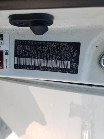 Photo 10 from auction – 2016 TOYOTA COROLLA L with VIN 2T1BURHE4GC595209