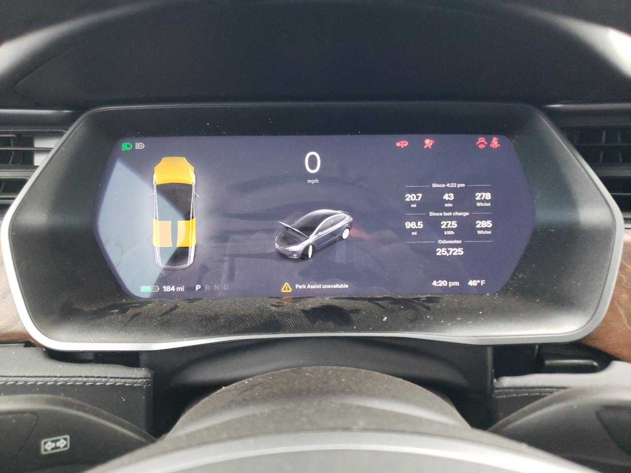 Photo 8 from auction – 2020 TESLA MODEL X with VIN 5YJXCDE2XLF263061