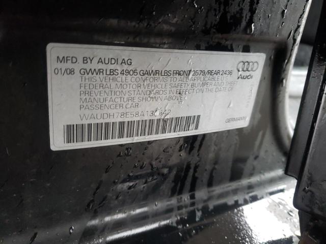 Photo 10 from auction – 2008 AUDI A4 3.2 QUA with VIN WAUDH78E58A131642