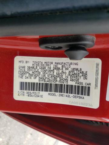 Photo 10 from auction – 2013 TOYOTA COROLLA BA with VIN 5YFBU4EEXDP153215