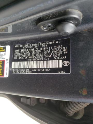 Photo 10 from auction – 2010 TOYOTA CAMRY BASE with VIN 4T1BF3EKXAU081534