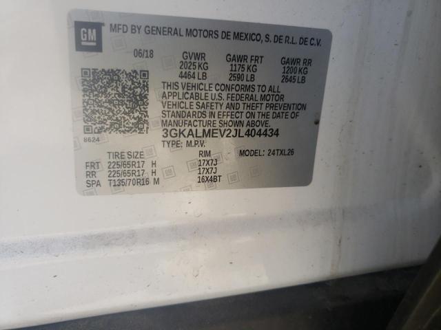 Photo 10 from auction – 2018 GMC TERRAIN SL with VIN 3GKALMEV2JL404434