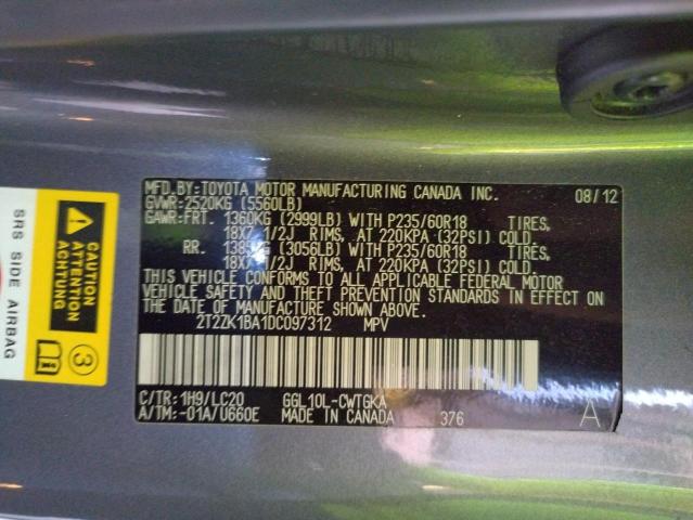 Photo 10 from auction – 2013 LEXUS RX 350 with VIN 2T2ZK1BA1DC097312
