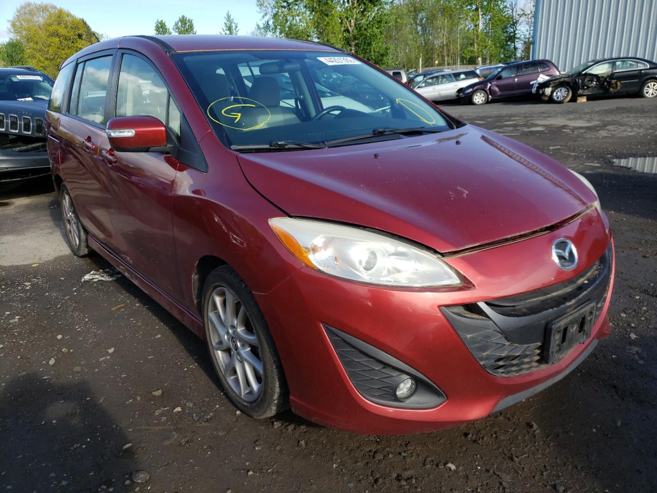 MAZDA 5 2013 with VIN JM1CW2CL9D0150448 - Photo from auction