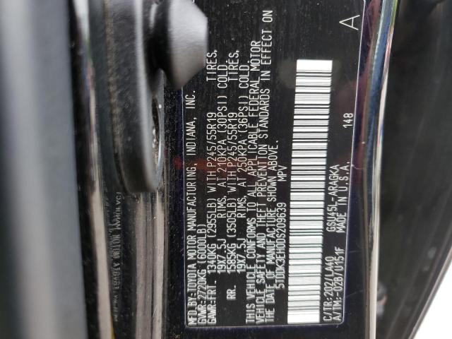 Photo 10 from auction – 2013 TOYOTA HIGHLANDER with VIN 5TDDK3EH0DS209639