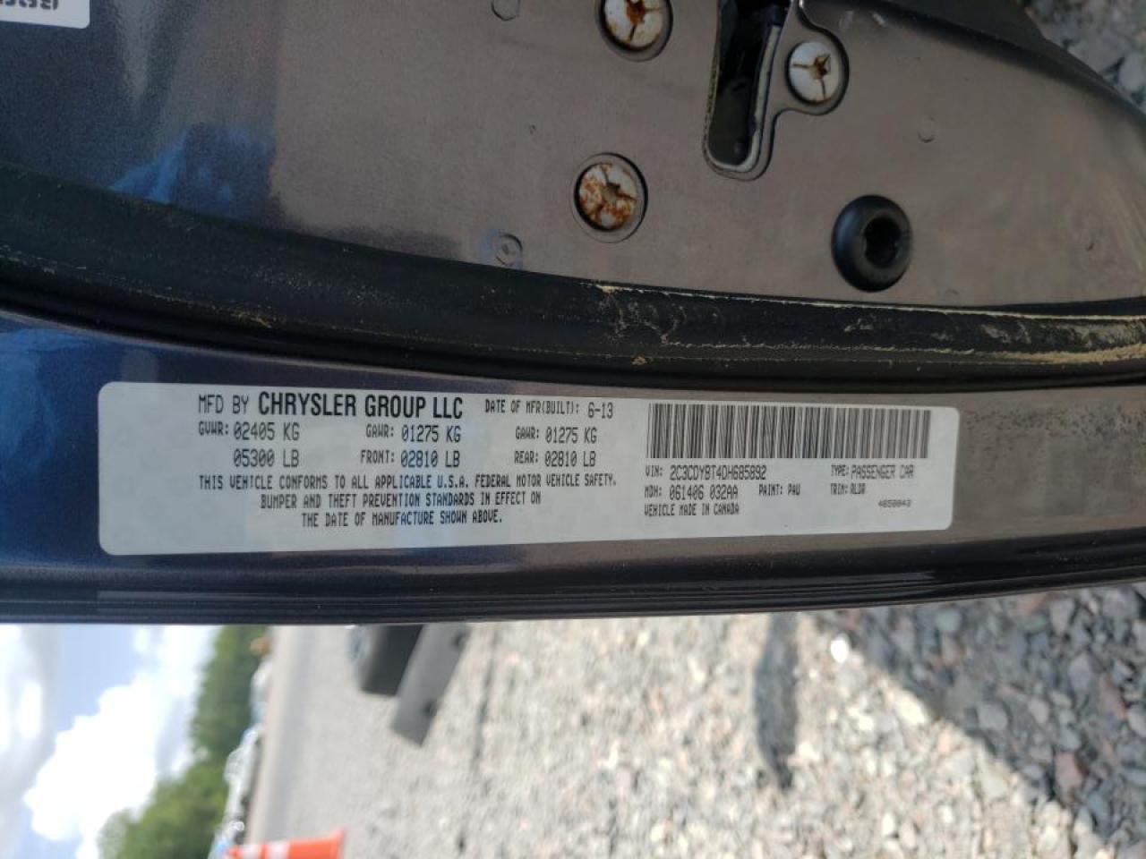 Photo 10 from auction – 2013 DODGE CHALLENGER with VIN 2C3CDYBT4DH685892
