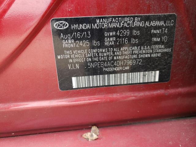 Photo 10 from auction – 2013 HYUNDAI SONATA GLS with VIN 5NPEB4AC4DH796972