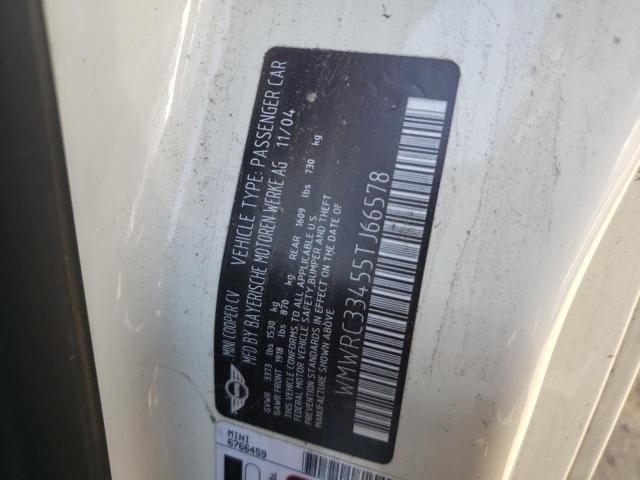 Photo 10 from auction – 2005 MINI COOPER with VIN WMWRC33455TJ66578