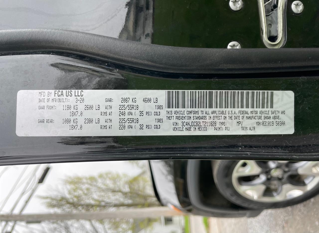 Photo 10 from auction – 2020 JEEP COMPASS LI with VIN 3C4NJDCB2LT211828
