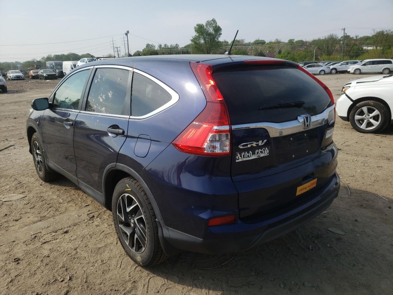 Photo 3 from auction – 2016 HONDA CR-V SE with VIN 2HKRM4H42GH718639