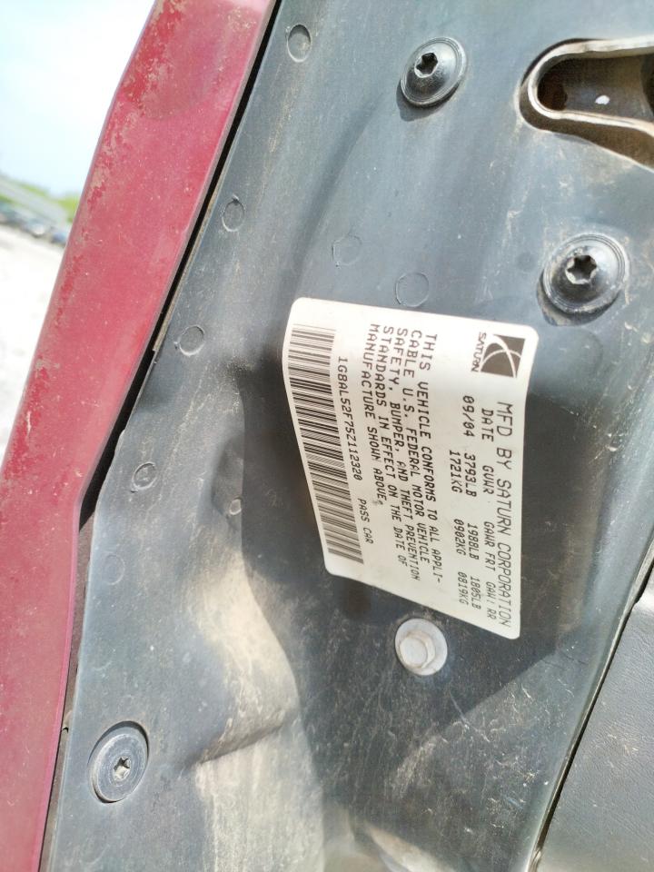 Photo 10 from auction – 2005 SATURN ION LEVEL with VIN 1G8AL52F75Z112320