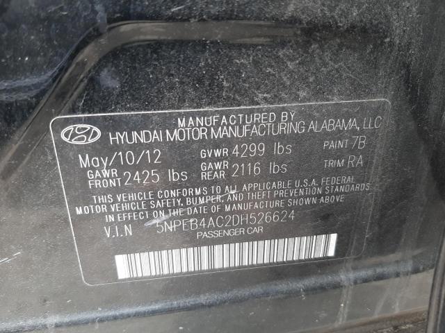 Photo 10 from auction – 2013 HYUNDAI SONATA GLS with VIN 5NPEB4AC2DH526624