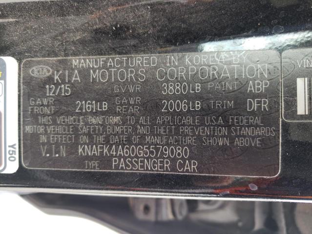 Photo 10 from auction – 2016 KIA FORTE LX with VIN KNAFK4A60G5579080