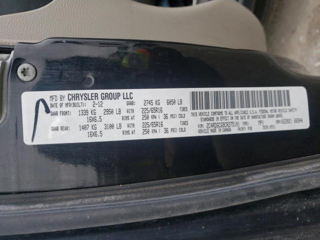 Photo 10 from auction – 2012 DODGE GRAND CARA with VIN 2C4RDGCG9CR275101