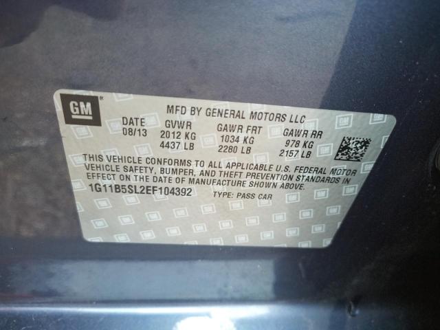 Photo 10 from auction – 2014 CHEVROLET MALIBU LS with VIN 1G11B5SL2EF104392