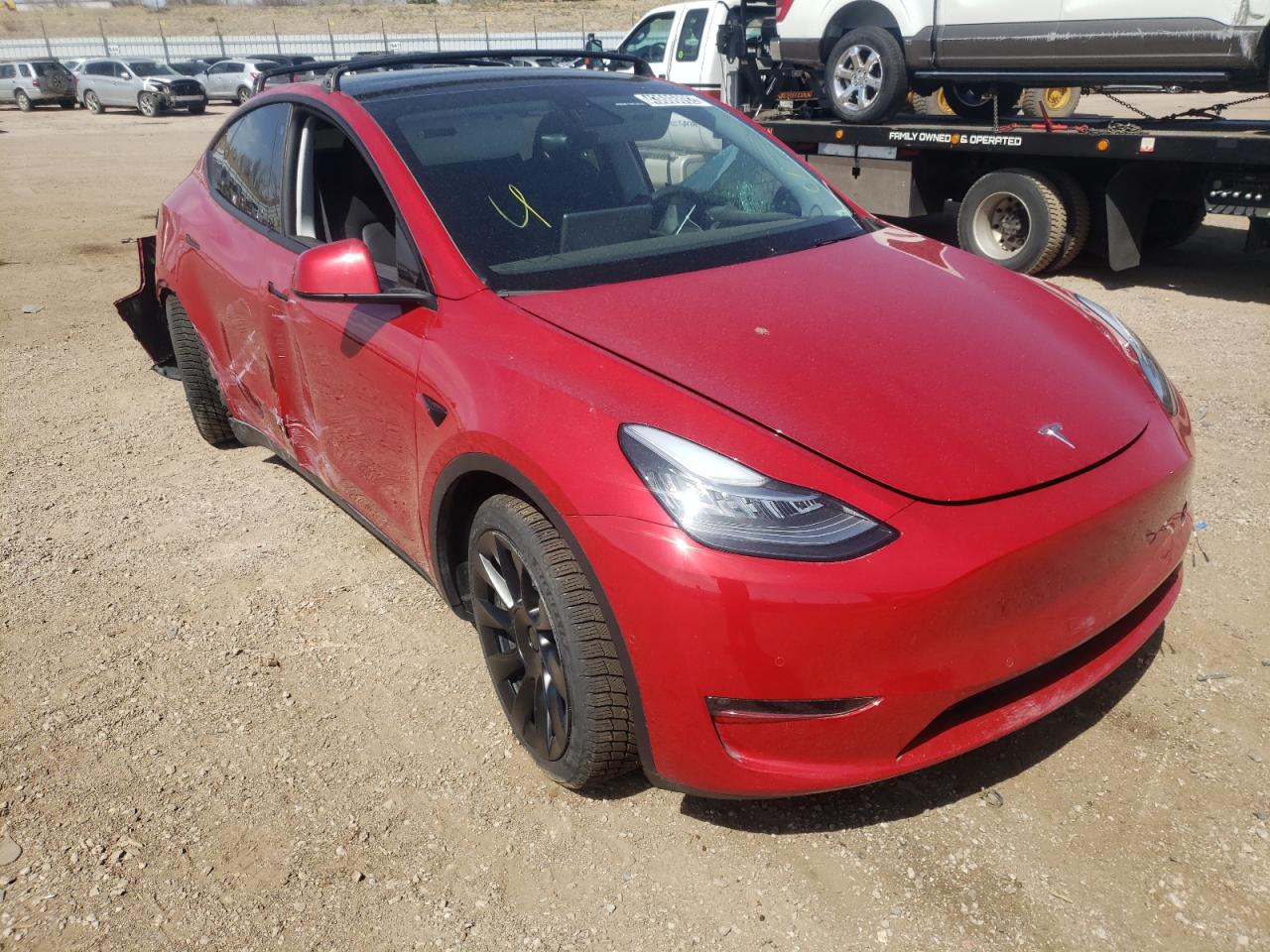TESLA MODEL Y 2021 with VIN 5YJYGDEE3MF262709 - Photo from auction