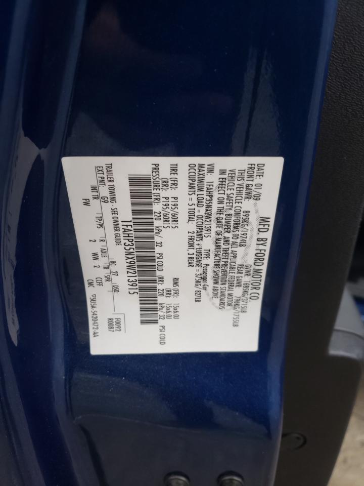 صورة رقم 10 من المزاد - 2009 FORD FOCUS SE مع VIN 1FAHP35NX9W213915
