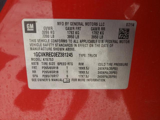 Photo 10 from auction – 2014 CHEVROLET SILVERADO with VIN 1GCVKREC0EZ381245