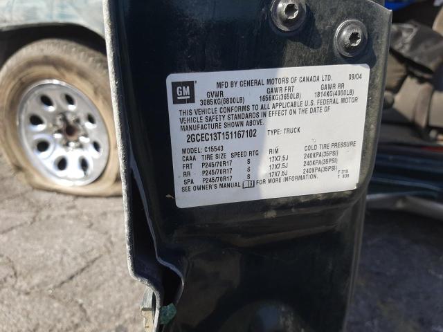 Photo 10 from auction – 2005 CHEVROLET SILVERADO with VIN 2GCEC13T151167102