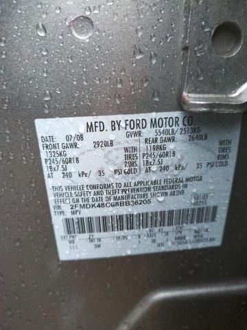 Photo 10 from auction – 2008 FORD EDGE SEL with VIN 2FMDK48C68BB36205