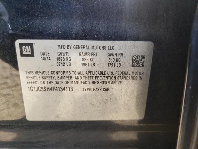 Photo 10 from auction – 2015 CHEVROLET SONIC LT with VIN 1G1JC5SH4F4134113