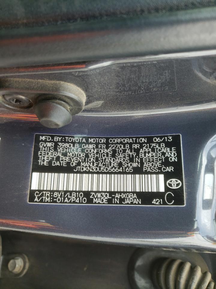 Photo 10 from auction – 2013 TOYOTA PRIUS with VIN JTDKN3DU5D5664165