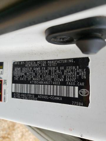 Photo 10 from auction – 2008 TOYOTA CAMRY CE with VIN 4T1BE46K48U774603
