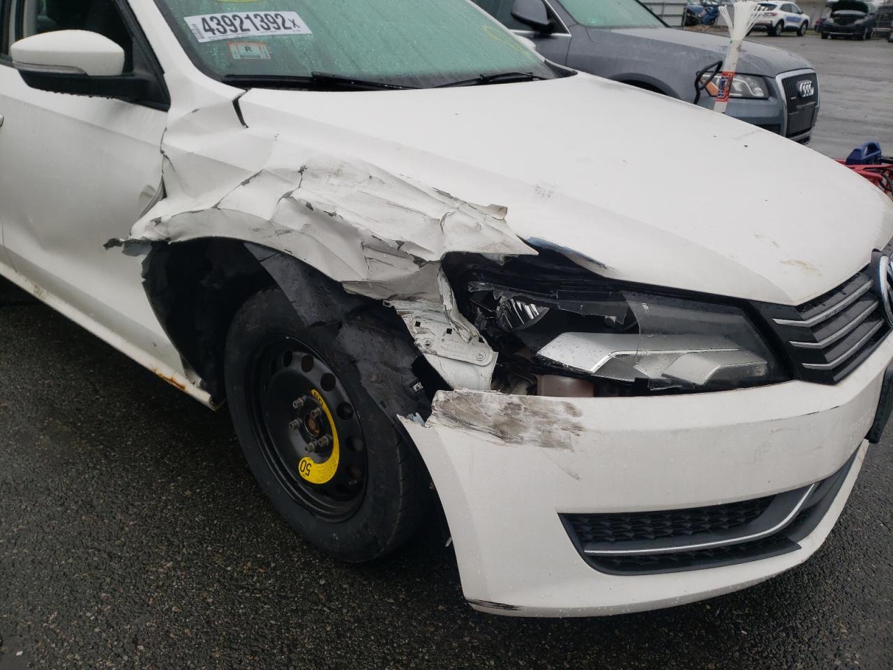 Photo 9 from auction – 2013 VOLKSWAGEN PASSAT S with VIN 1VWAP7A37DC071005