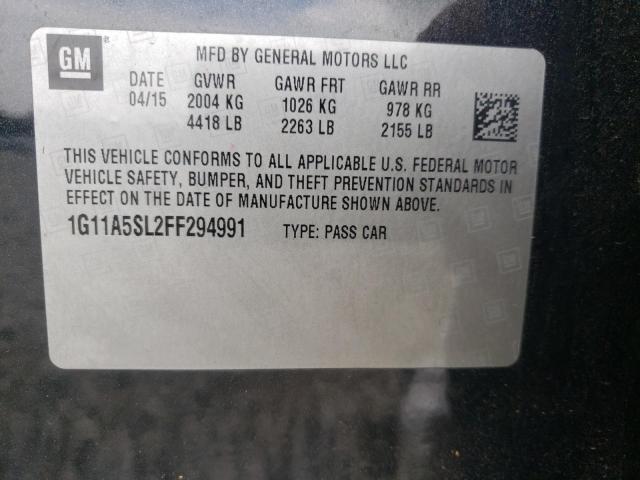 Photo 10 from auction – 2015 CHEVROLET MALIBU LS with VIN 1G11A5SL2FF294991