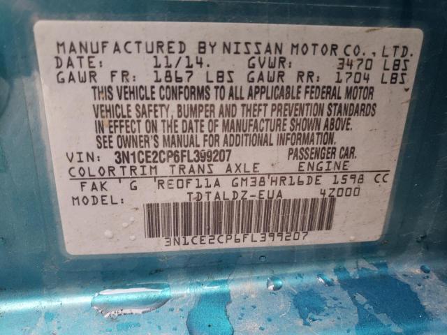 Photo 10 from auction – 2015 NISSAN VERSA NOTE with VIN 3N1CE2CP6FL399207
