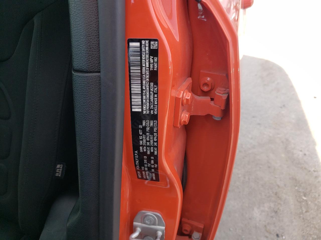 Photo 10 from auction – 2018 JEEP RENEGADE L with VIN ZACCJABB9JPJ62300