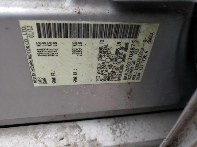 NISSAN ALTIMA BAS 2012 with VIN 1N4AL2AP0CC208875 - Photo from auction