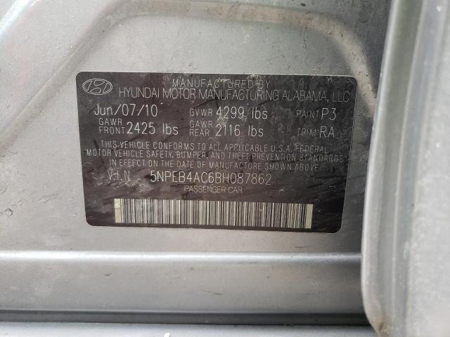 Photo 10 from auction – 2011 HYUNDAI SONATA GLS with VIN 5NPEB4AC6BH087862
