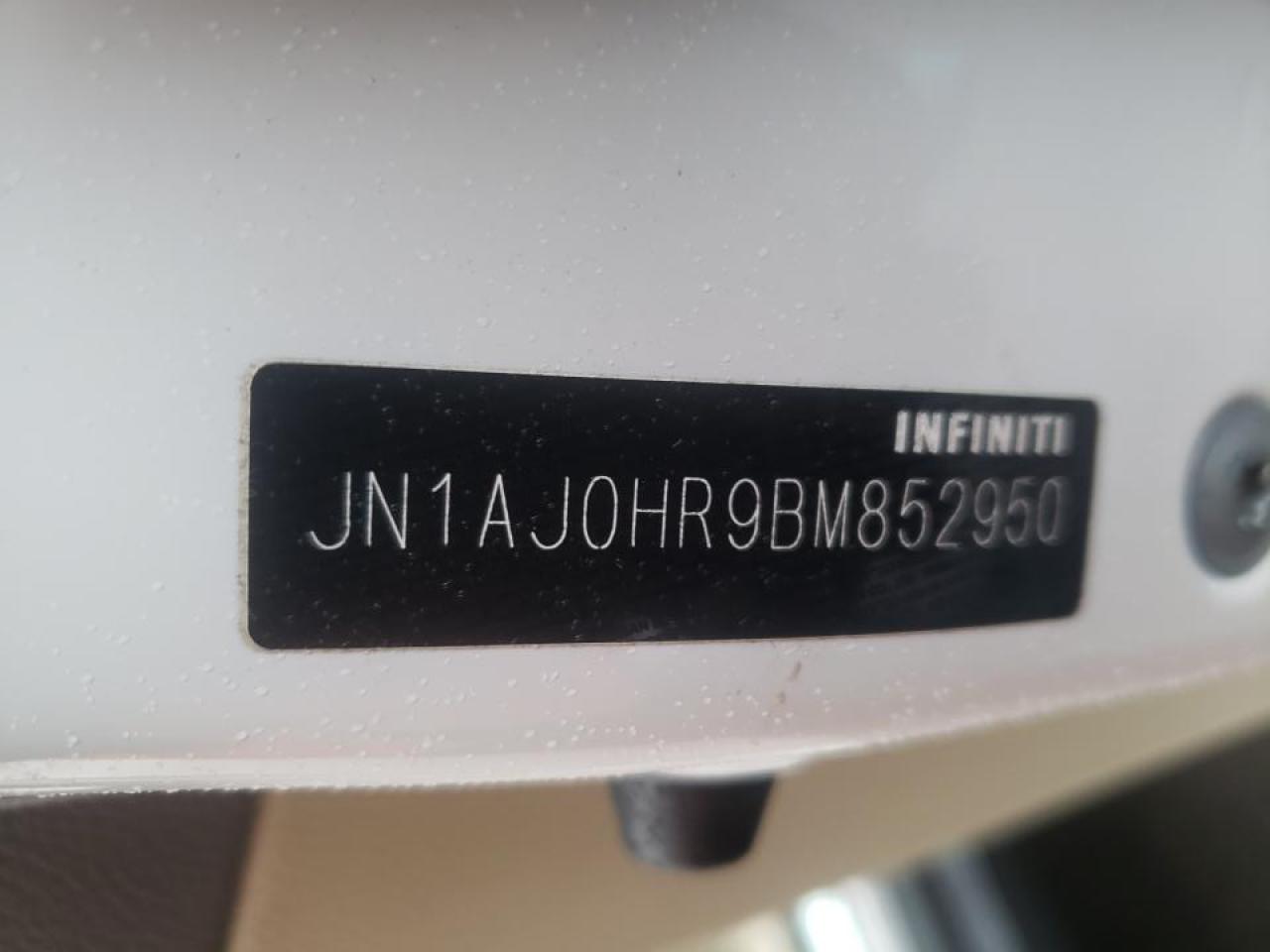 Photo 10 from auction – 2011 INFINITI EX35 BASE with VIN JN1AJ0HR9BM852950