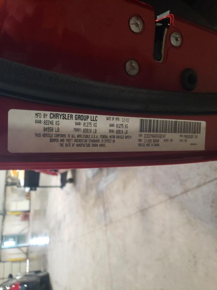 Photo 10 from auction – 2012 DODGE CHALLENGER with VIN 2C3CDYAG4CH162147