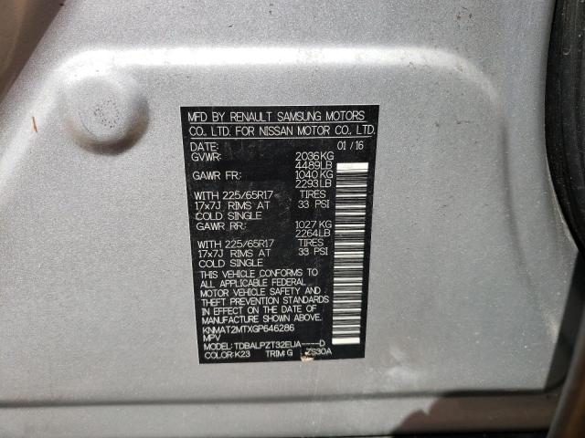 Photo 10 from auction – 2016 NISSAN ROGUE S with VIN KNMAT2MTXGP646286